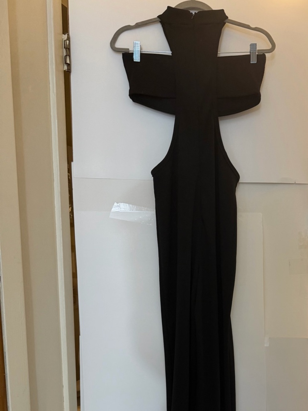 Win Win Black Halter Jumpsuit with tube top.